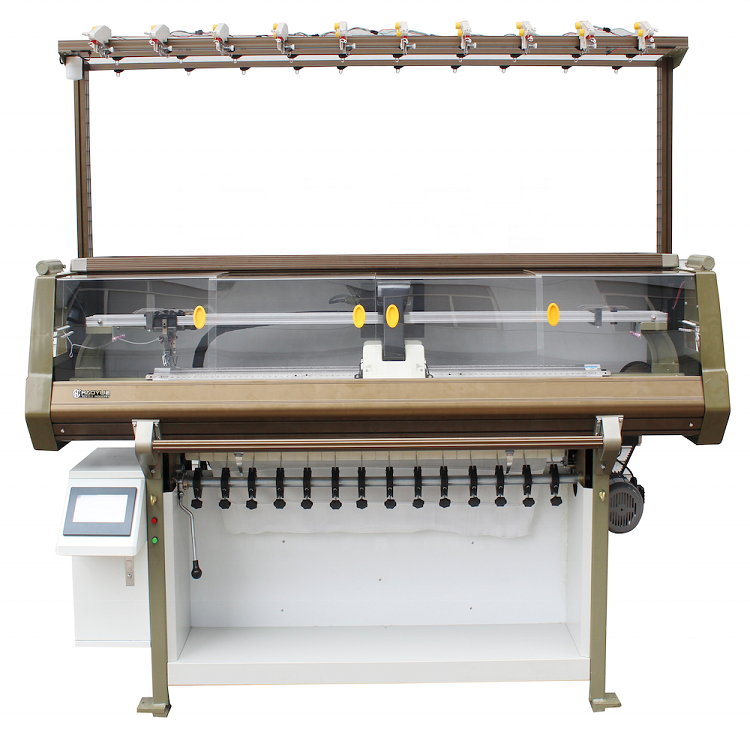 Single carriage Semi jacquard collar knitting machine