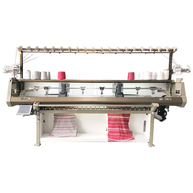 1+1 system Fully jacquard collar knitting machine