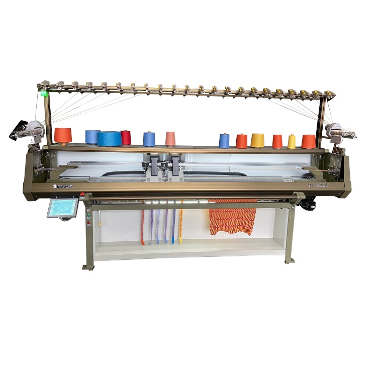 1+1 system Fully jacquard collar knitting machine