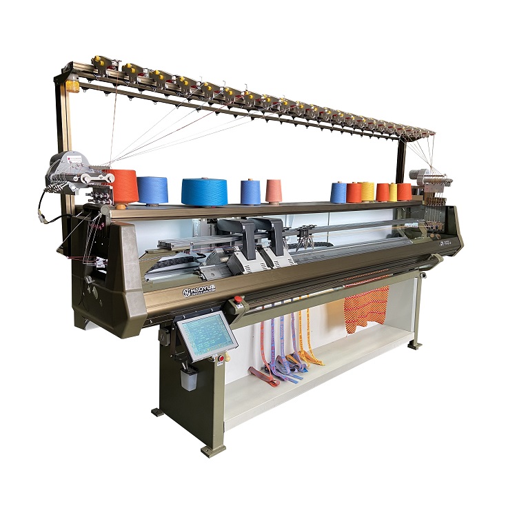 1+1 system Fully jacquard collar knitting machine