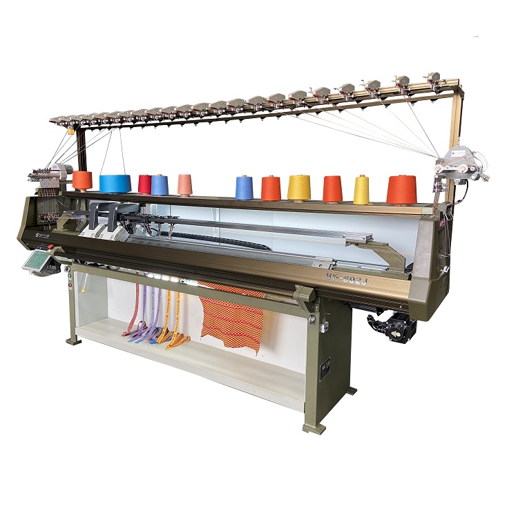 1+1 system Fully jacquard collar knitting machine